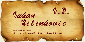 Vukan Milinković vizit kartica
